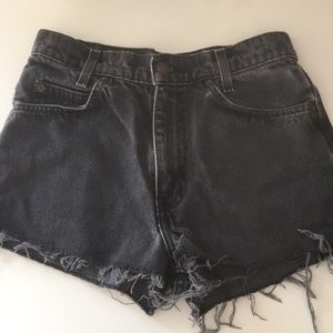 Black Levi jean shorts